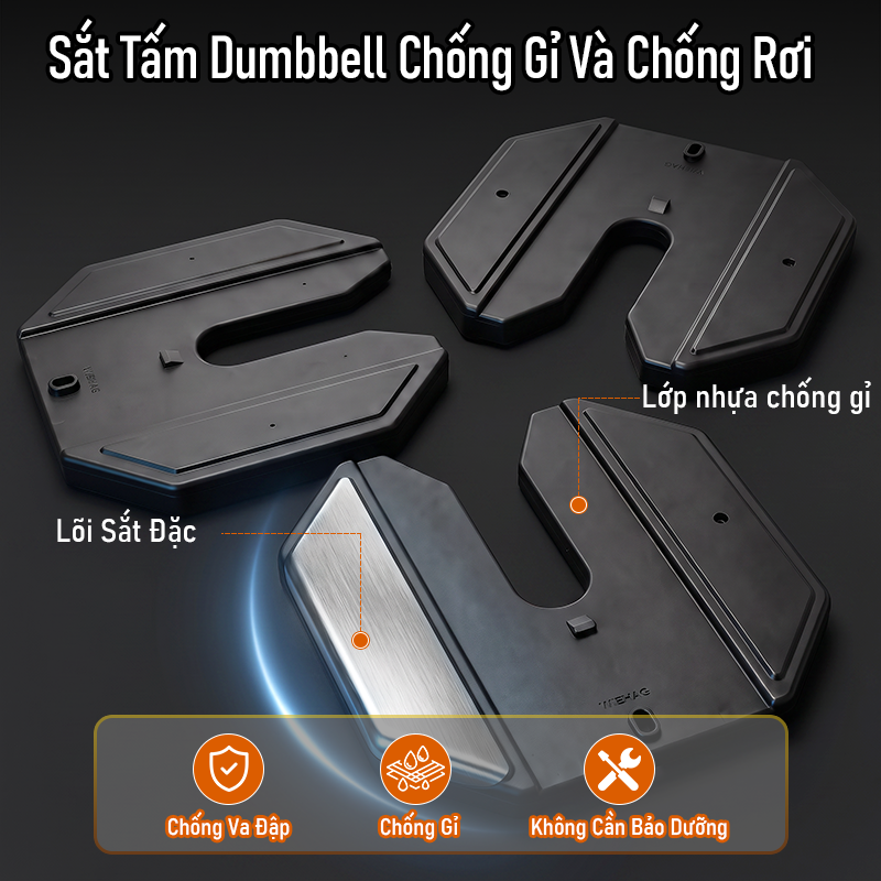 Tạ Tay Điều Chỉnh LYSIN 24KG 15IN1 - Tạ Đa Năng Tập Gym Tại Nhà, Điều Chỉnh Nhanh, Chống Trượt