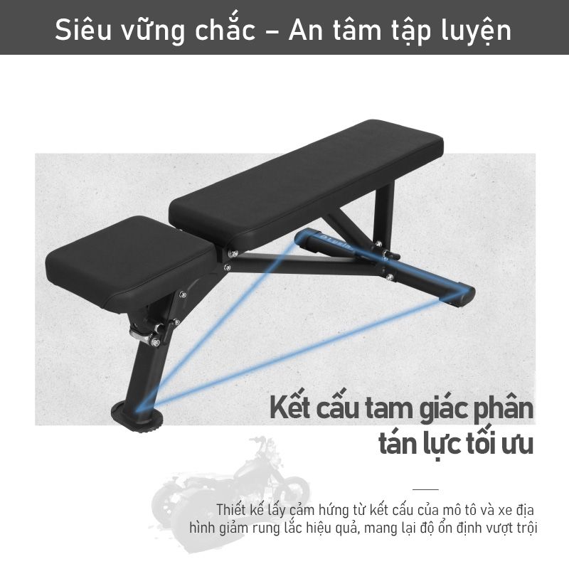 GHẾ TẬP GYM ĐIỀU CHỈNH ĐA NĂNG LYSIN – 18 MỨC ĐIỀU CHỈNH, KHUNG THÉP CHẮC CHẮN, PHÙ HỢP TẬP LUYỆN TẠI NHÀ