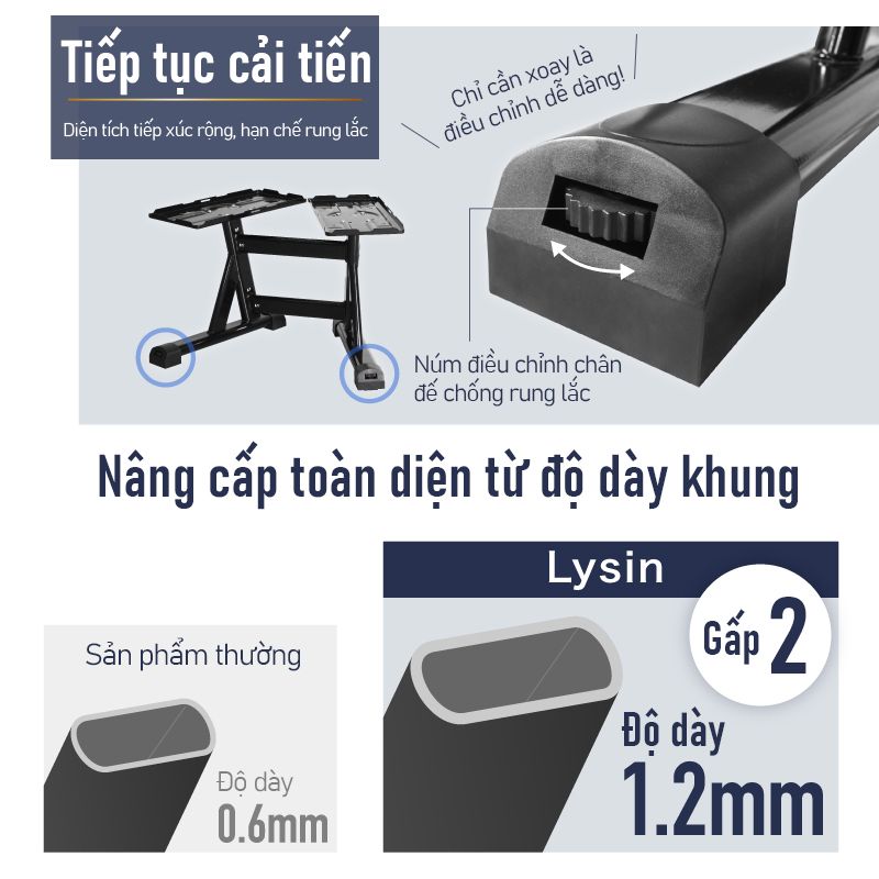 Giá Đỡ Tạ Đa Năng Lysin Thế Hệ Mới – Một Giá Đỡ Cho Nhiều Dòng Tạ Điều Chỉnh