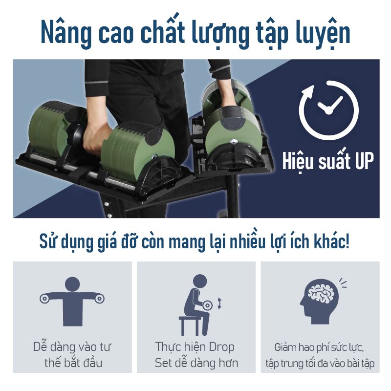 Giá Đỡ Tạ Đa Năng Lysin Thế Hệ Mới – Một Giá Đỡ Cho Nhiều Dòng Tạ Điều Chỉnh