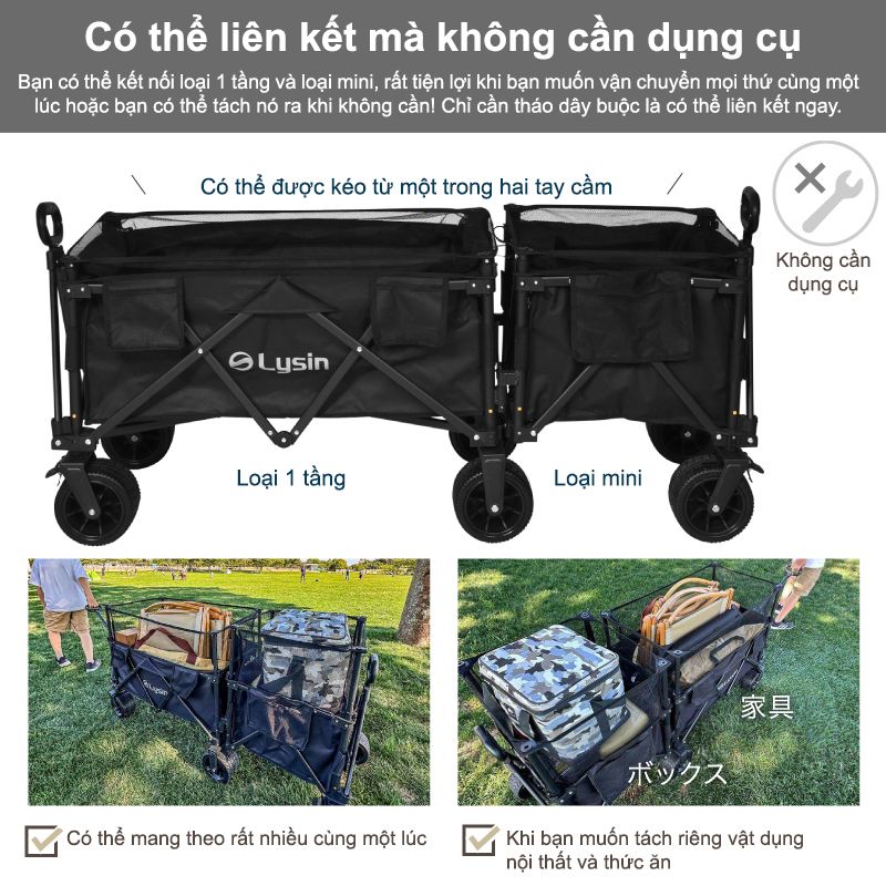 Xe kéo dã ngoại 2 tầng
