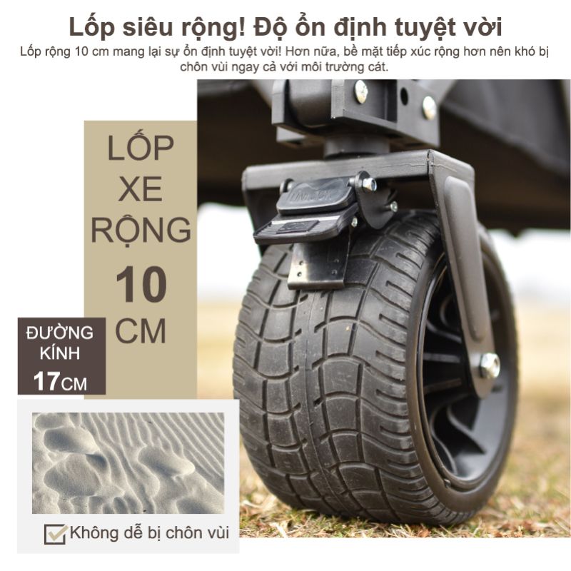 Xe kéo dã ngoại 2 tầng