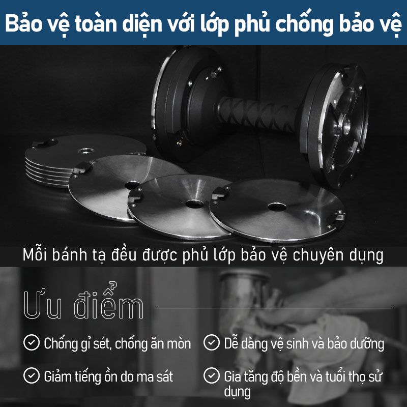 Tạ Tay Điều Chỉnh LYSIN 20KG Chính Hãng, 18 Mức Điều Chỉnh, Chỉnh 1 Giây, Tạ Đa Năng Tập Gym Tại Nhà