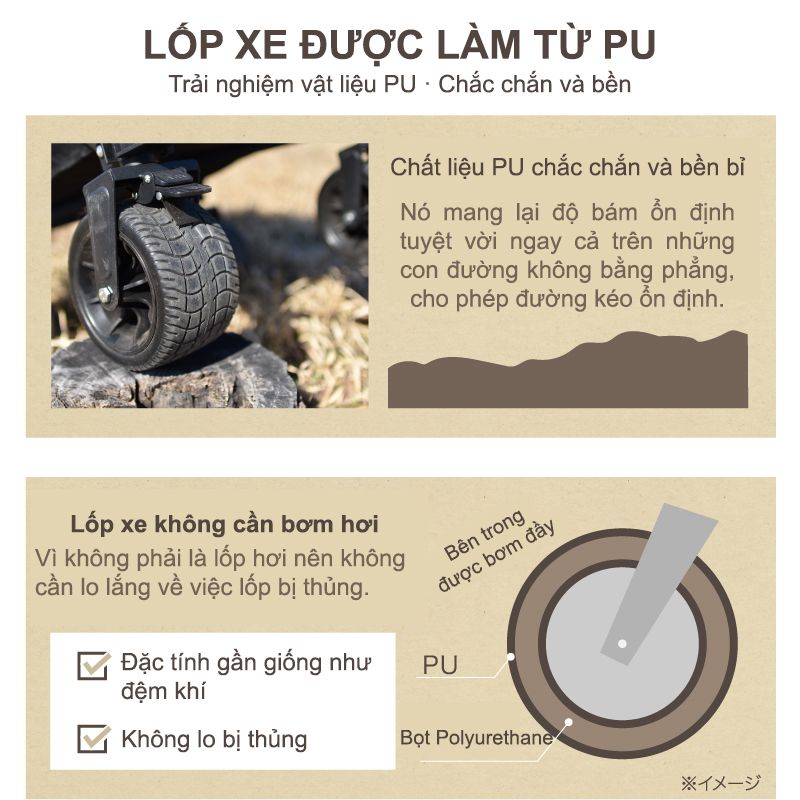 Xe kéo dã ngoại 2 tầng