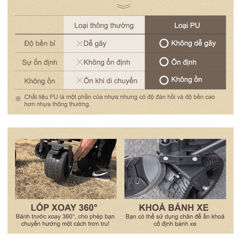Xe kéo dã ngoại 2 tầng