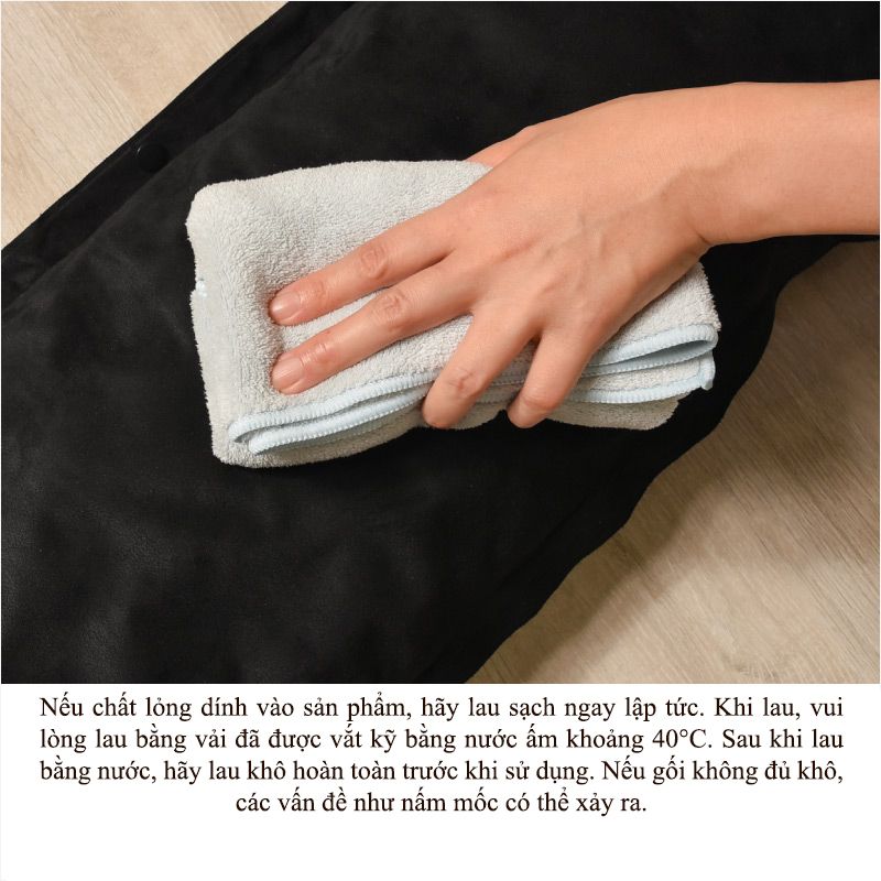 Gối ngủ dã ngoại - Da lộn - Tự bơm hơi