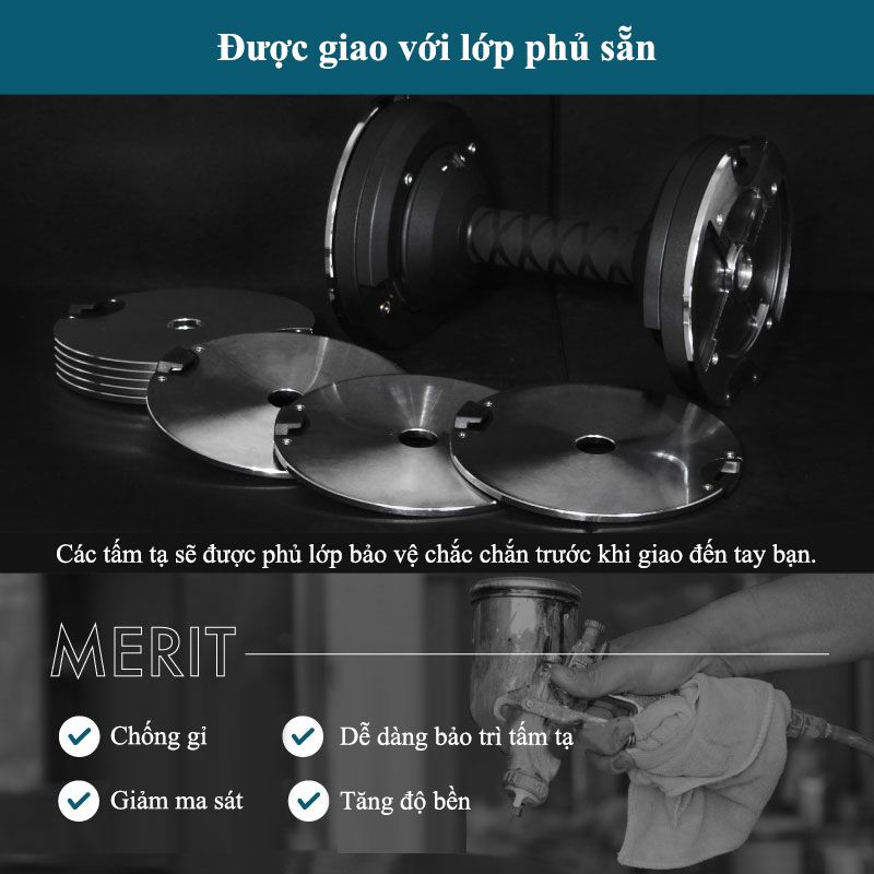 Tạ Tay Điều Chỉnh LYSIN 40kg – Mạ Crom Chống Gỉ, Tăng Giảm 1kg, Tay Cầm Cao Su Bảo Vệ Tay, Bền Bỉ Chuẩn Nhật