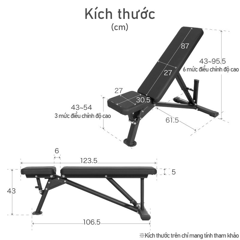 GHẾ TẬP GYM ĐIỀU CHỈNH ĐA NĂNG LYSIN – 18 MỨC ĐIỀU CHỈNH, KHUNG THÉP CHẮC CHẮN, PHÙ HỢP TẬP LUYỆN TẠI NHÀ