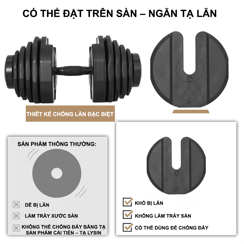Tạ Điều Chỉnh Lysin 40kg – 17 Mức Trọng Lượng