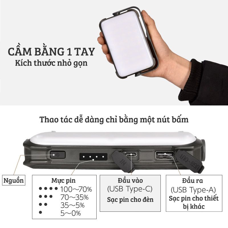 Đèn LED cầm tay 12000mAh | 18000mAh