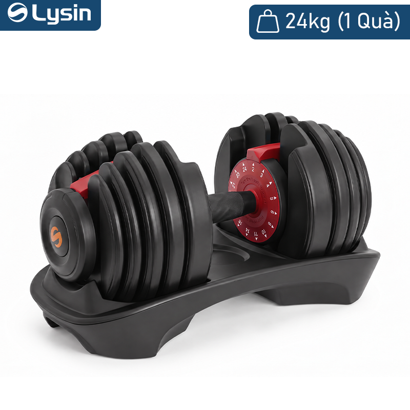 Tạ Đơn Điều Chỉnh Lysin Pumpking 24kg – Tạ Gym Đổi Trọng Lượng Nhanh Một Tay