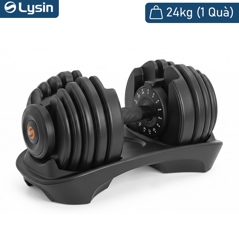 Tạ Đơn Điều Chỉnh Lysin Pumpking 24kg – Tạ Gym Đổi Trọng Lượng Nhanh Một Tay
