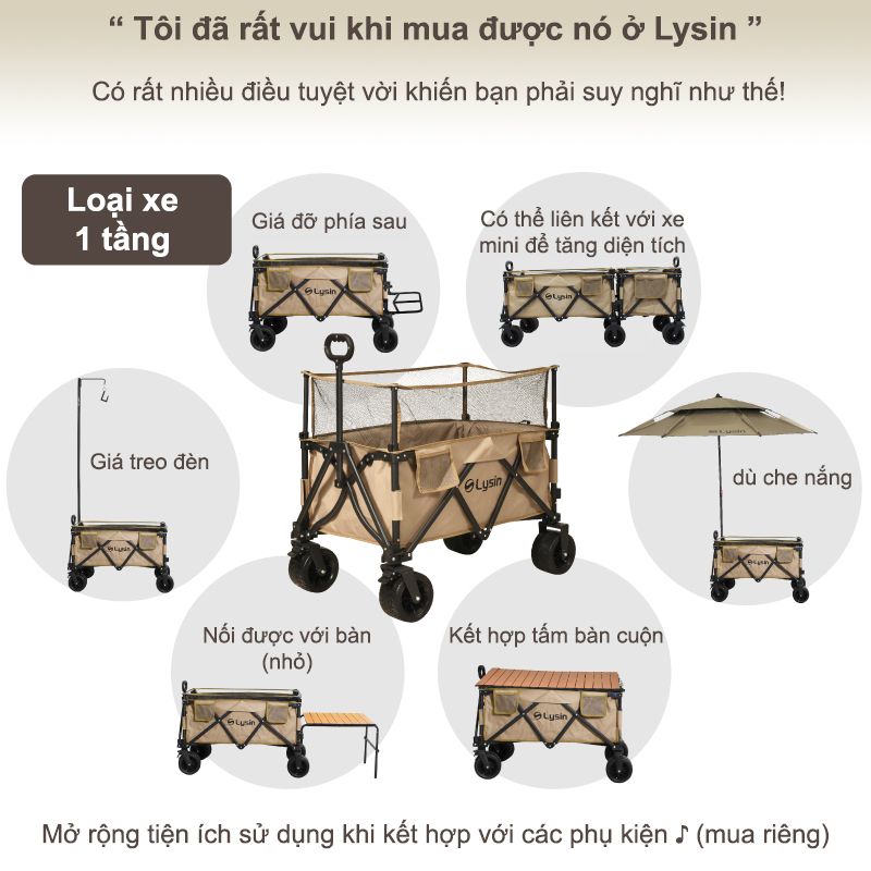 Xe kéo dã ngoại 1 tầng
