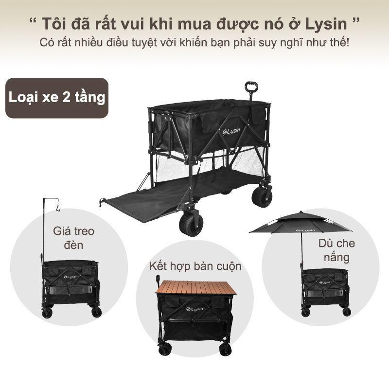 Xe kéo dã ngoại 2 tầng