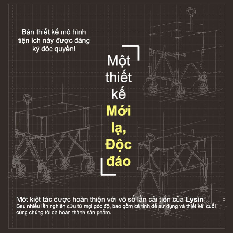 Xe kéo dã ngoại 2 tầng