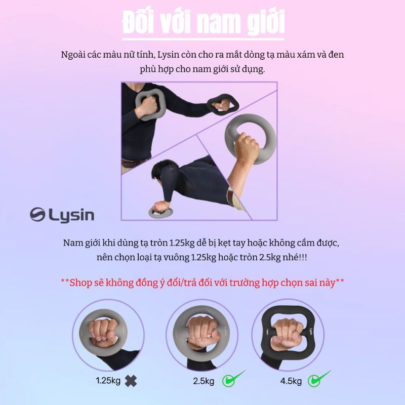 Tạ nữ tròn - vuông 4.5kg