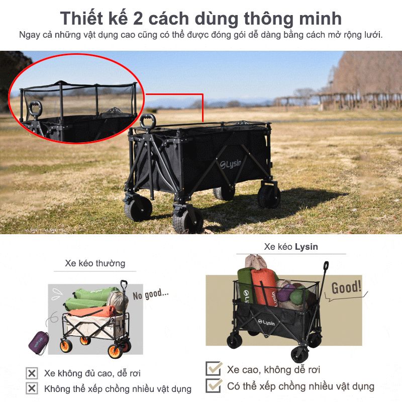 Xe kéo dã ngoại 1 tầng