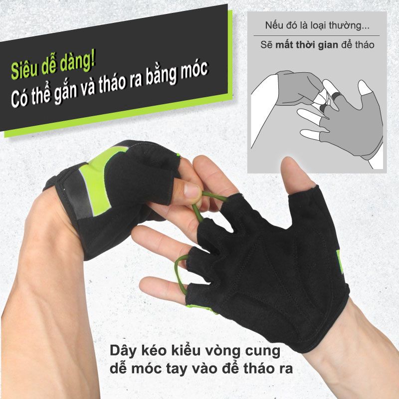 Găng tay tập thể thao nữa ngón