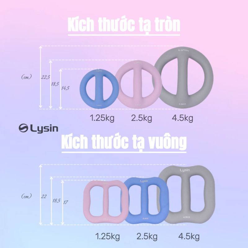 Tạ nữ tròn - vuông 1.25kg