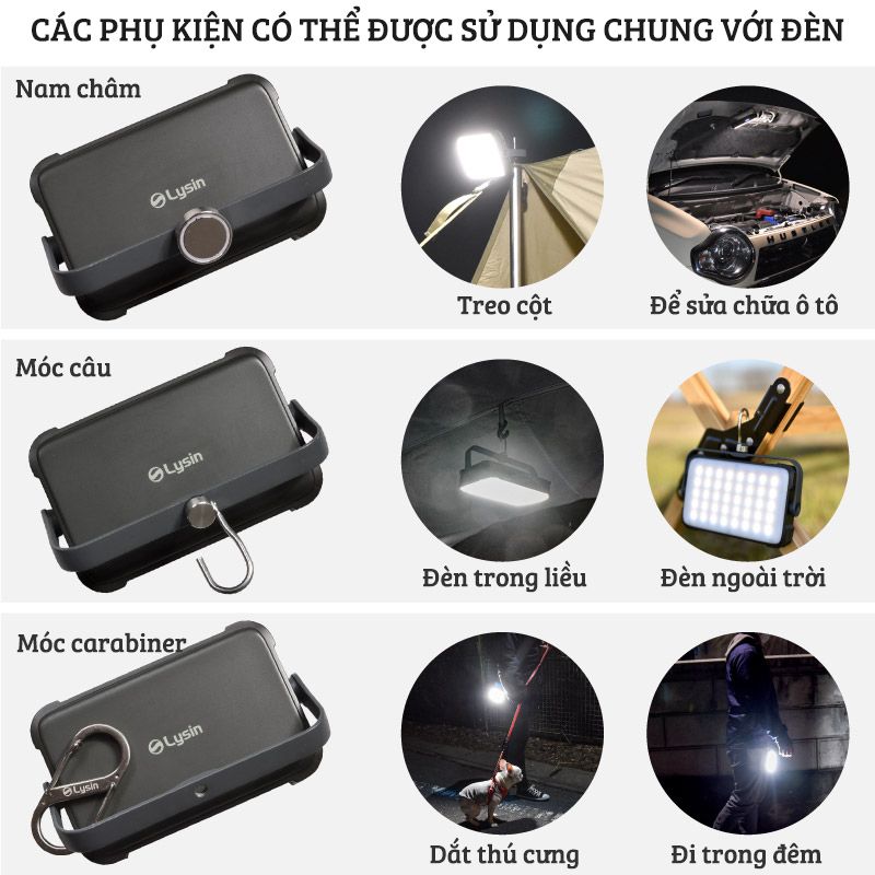 Đèn LED cầm tay 12000mAh | 18000mAh