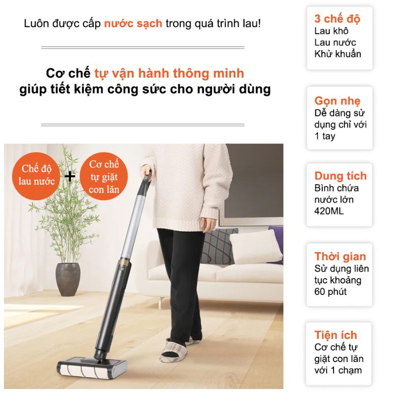 Máy lau nhà không dây
